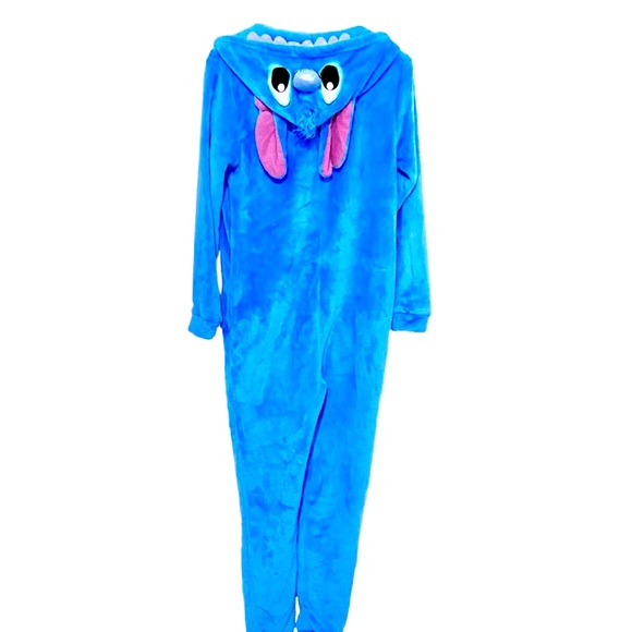 Disney’s STITCH Halloween Hooded Union Suit Costume Full Front Zip Sz Sm 4-6 - Picture 3 of 8